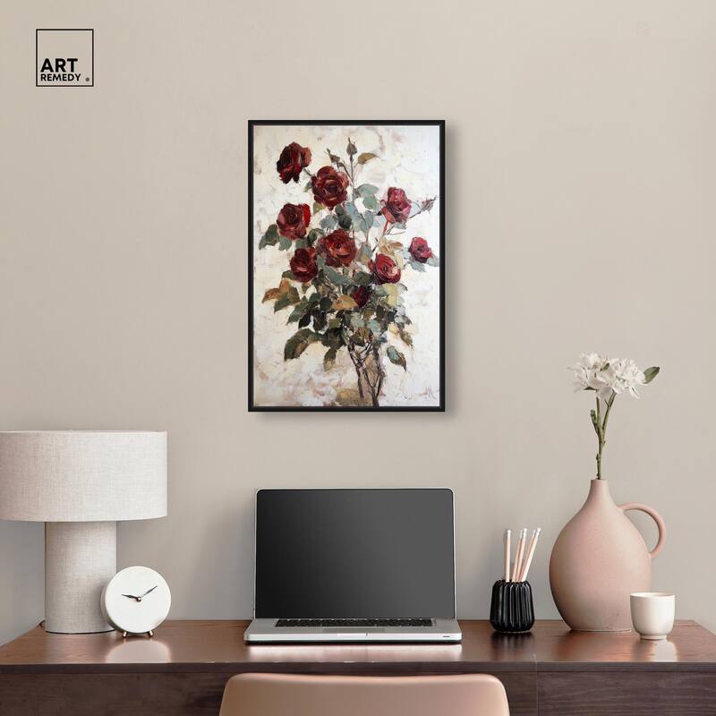 Velvet Vermilion II Canvas by Art Remedy