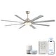 preview thumbnail 101 of 128, Sofucor 52/66/72/76/84Inch Large Ceiling Fan with Dimmable LED Light ,Remote&APP Control,8 Blades for Large Living Room,Porch 84 Inch - Nickel and Aluminum Blades