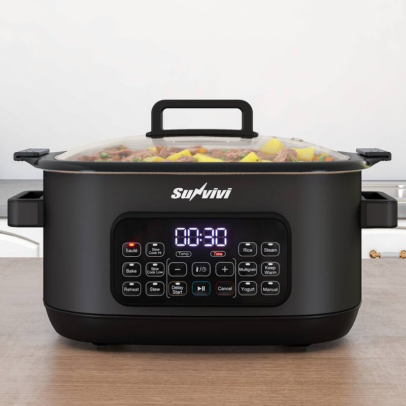 6.5QT 12-in-1 Programmable Multi Slow Cooker