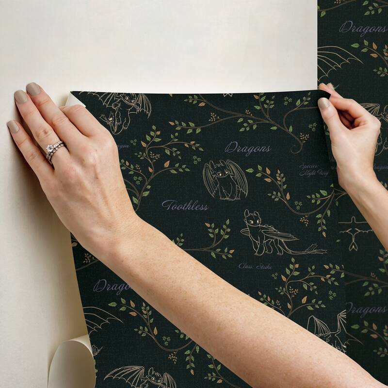 How to Train Your Dragon Toothless Radical Nature Green Peel and Stick Wallpaper