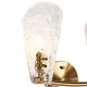 preview thumbnail 26 of 25, Fenro Modern 3-Light Luxury Brass Bathroom Vanity Light Textured Glass Wall Sconce