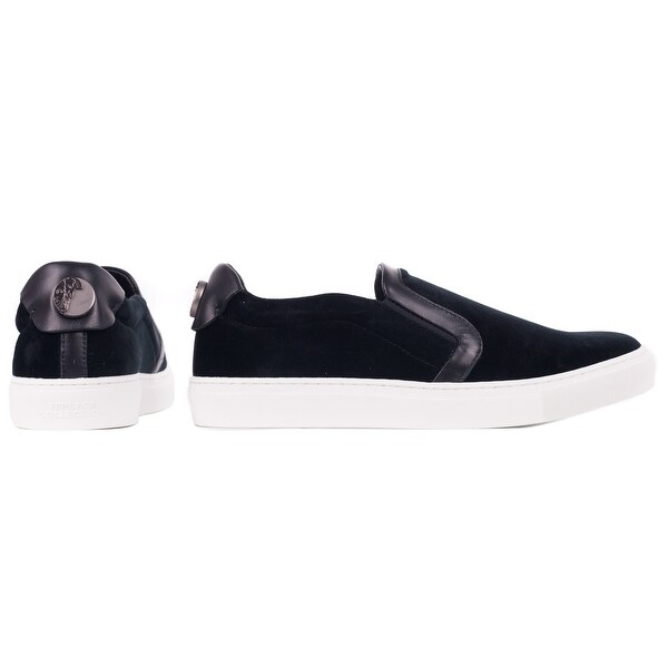 versace collection leather slip on sneaker
