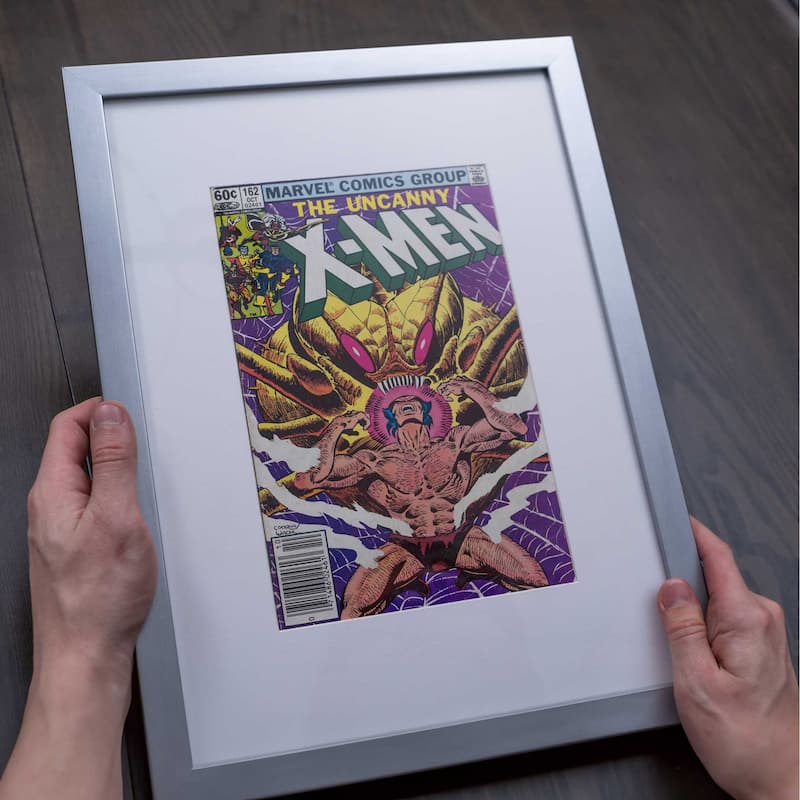 12x14 Silver Wood Picture Frame - UV Acrylic, Foam Board Backing, Hanging Hardware