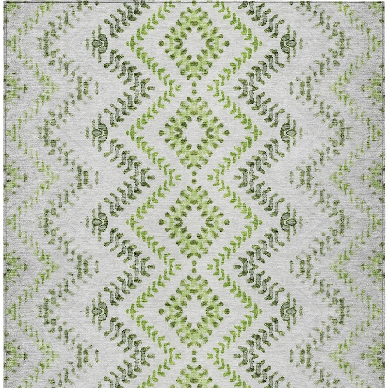 HomeRoots Geometric Transitional Rectangle Outdoor Rug