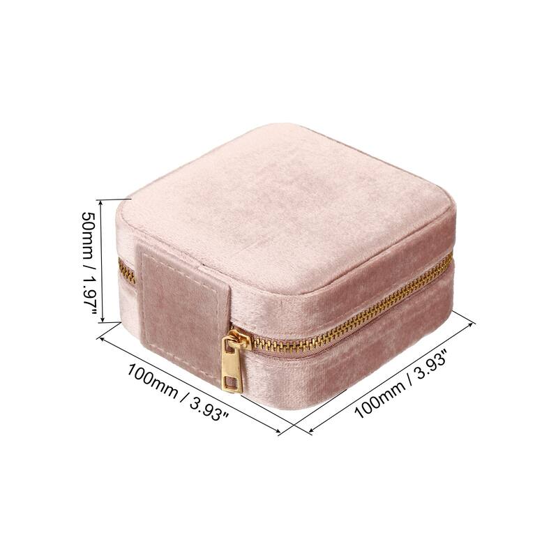 Travel Jewelry Case Jewelry Organizer Box with Mirror Square Style 2