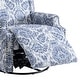 preview thumbnail 103 of 102, 29'' W Pattern Floral Swivel Manual Push Back Recliner Glider Chair