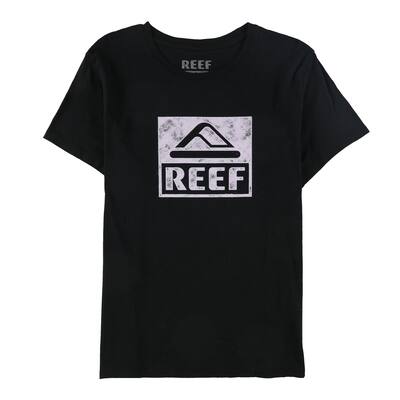 Reef Mens Relaxed Graphic T-Shirt, Black, Large