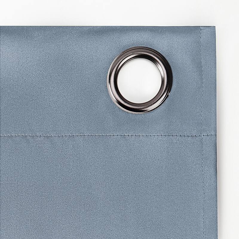 Sun Zero Sheridan Dual-Sided Magnetic Closure Total Blackout Grommet 2-Piece Curtain Panel Pair