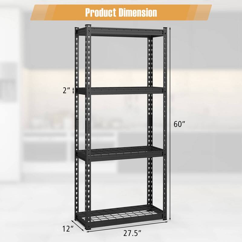 Costway 1/2/3/4 PCS 4-Tier Metal Shelving Unit Heavy Duty Wire Storage