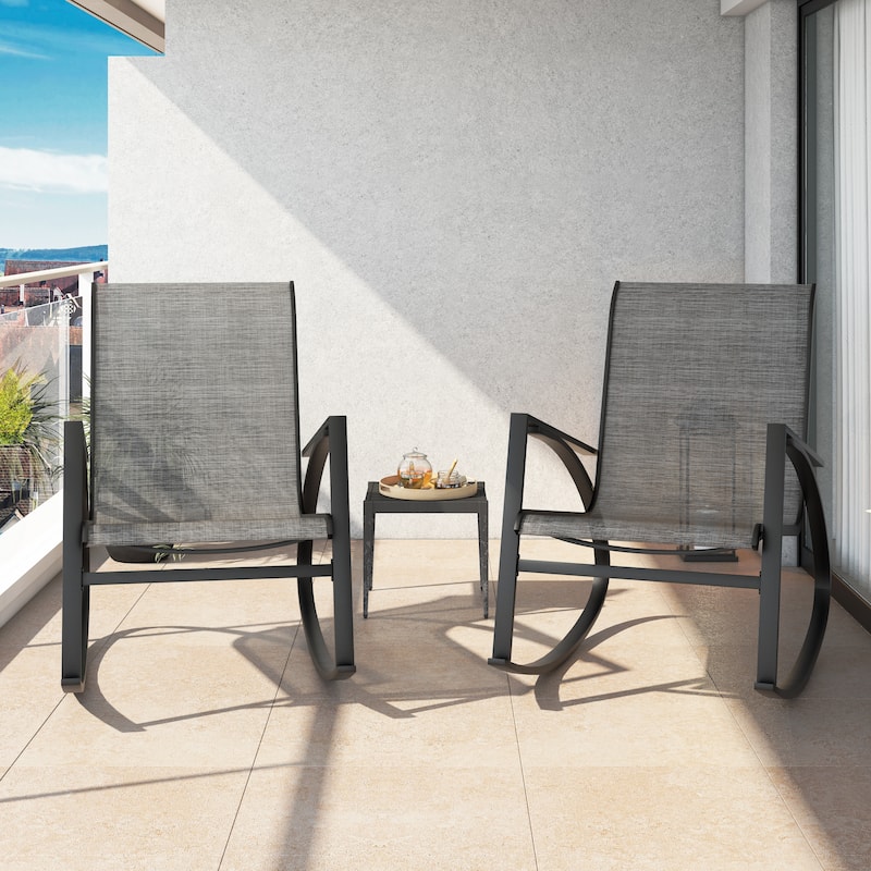 Corvus Antonio Outdoor Sling Fabric Rocking Chair
