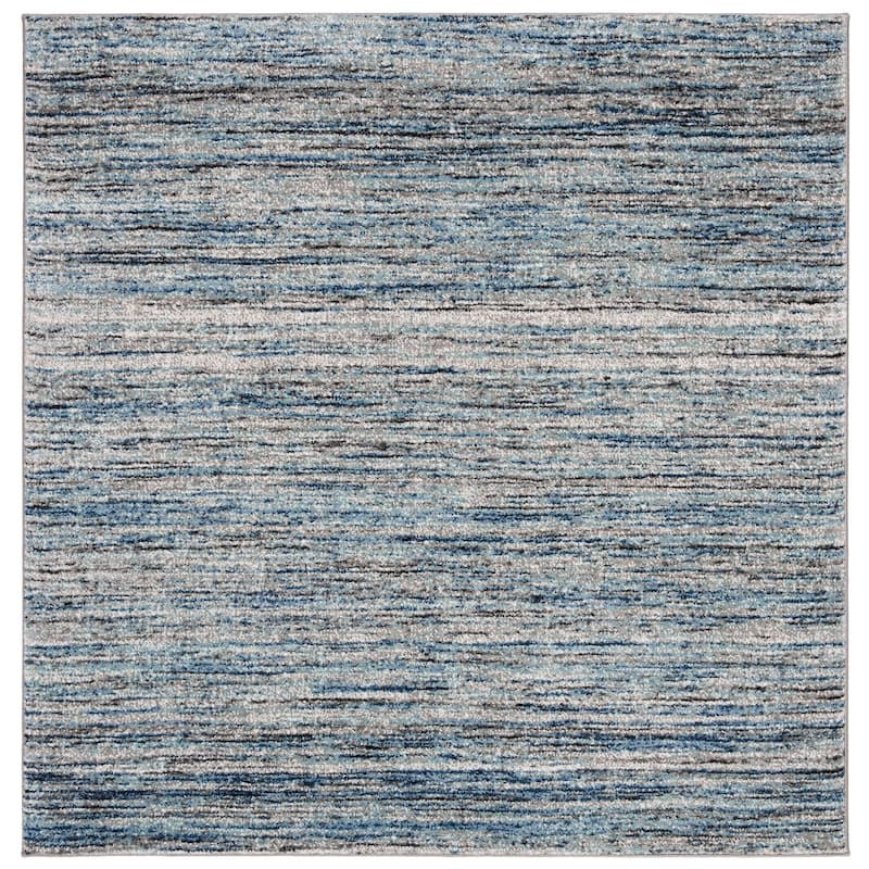SAFAVIEH Galaxy Riet Modern Contemporary Rug - 5'3" Square - Blue/Grey