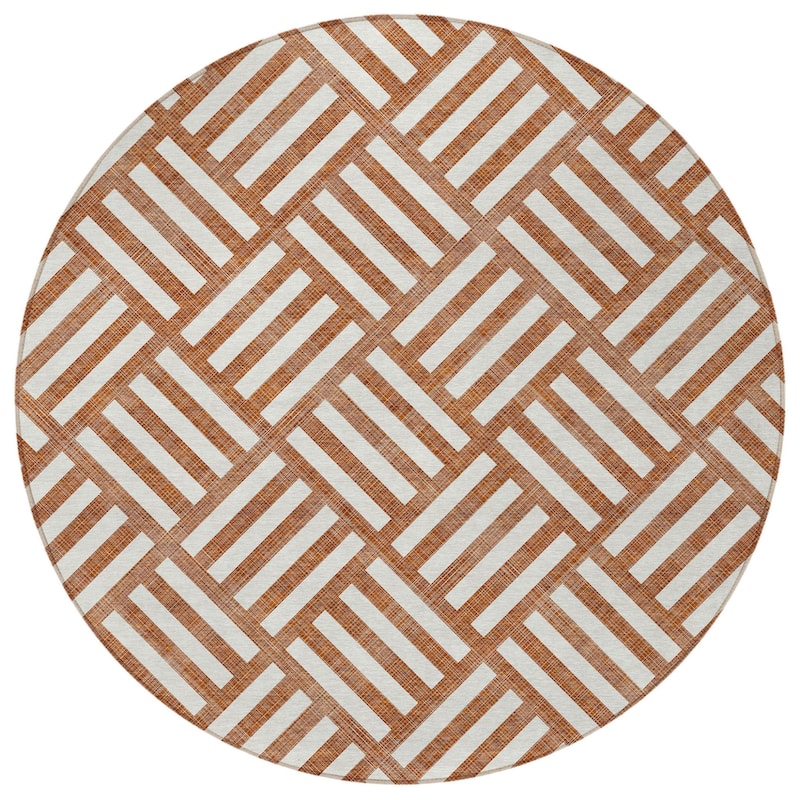 HomeRoots Geometric Transitional Rectangle Outdoor Rug