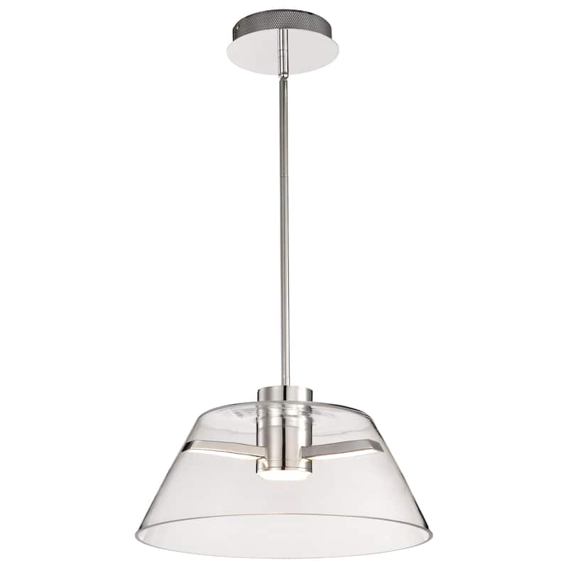 Edmond 17 Inch LED Pendant Polished Nickel - Polished Nickel
