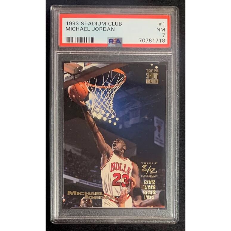 Michael Jordan 1993 Topps Stadium Club Basketball Card #1 Graded PSA 7 - 8'6" x 11'6"