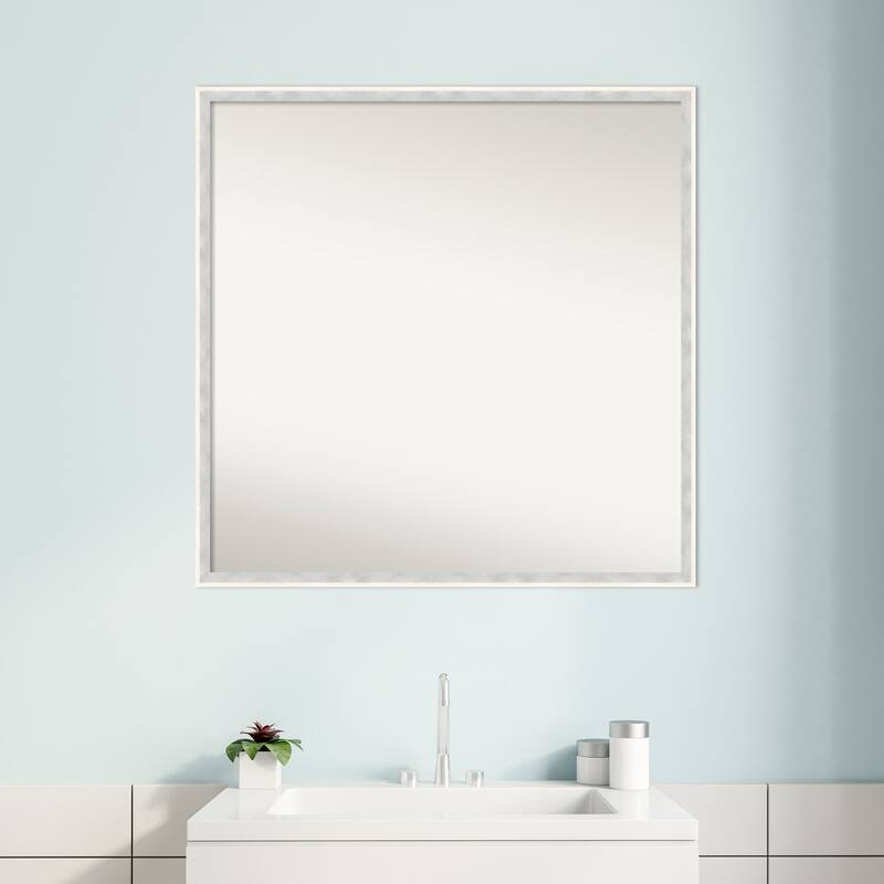 Paige Non-Beveled Wood Framed Bathroom Vanity Wall Mirror