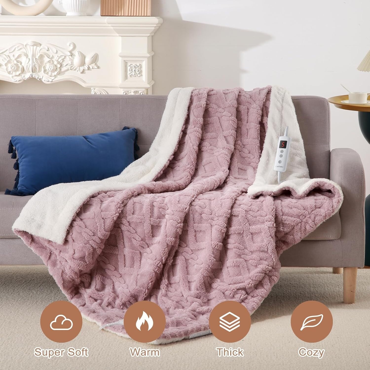 Electric Blanket with 10 Time Settings and 10 Fast Heating Levels Bed Bath Beyond 41775774