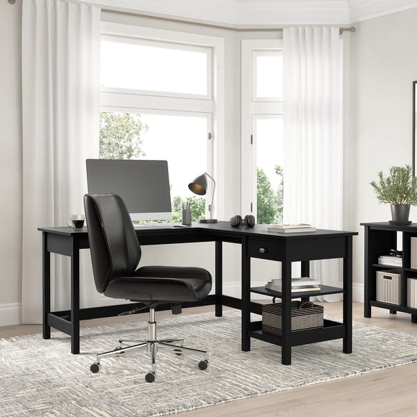 Broadview 60W L Shaped Computer Desk with Storage by Bush Furniture