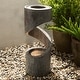 preview thumbnail 5 of 53, Glitzhome Modern Minimalist Spiral LED Polyresin Outdoor Fountain with Small Planter