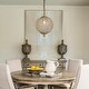 preview thumbnail 4 of 12, 1/3-Light Retro Antique Gold Crystal Globe Chandelier Small Sphere Pendant Light - Antique Gold