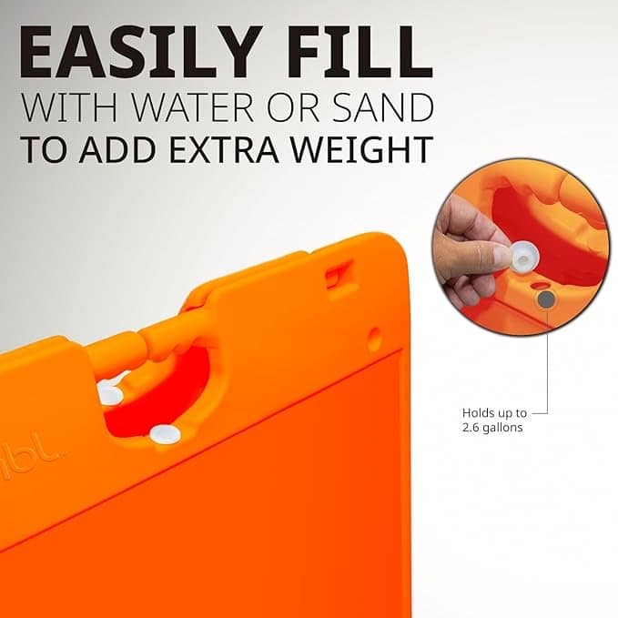 Jumbl A Frame Sandwich Board – 22 x 28” Display Sidewalk Sign with PVC Sign Protector (Orange)