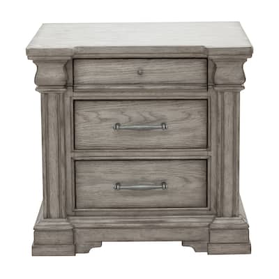 Madison Ridge 3 Drawer Nightstand in Heritage Taupe