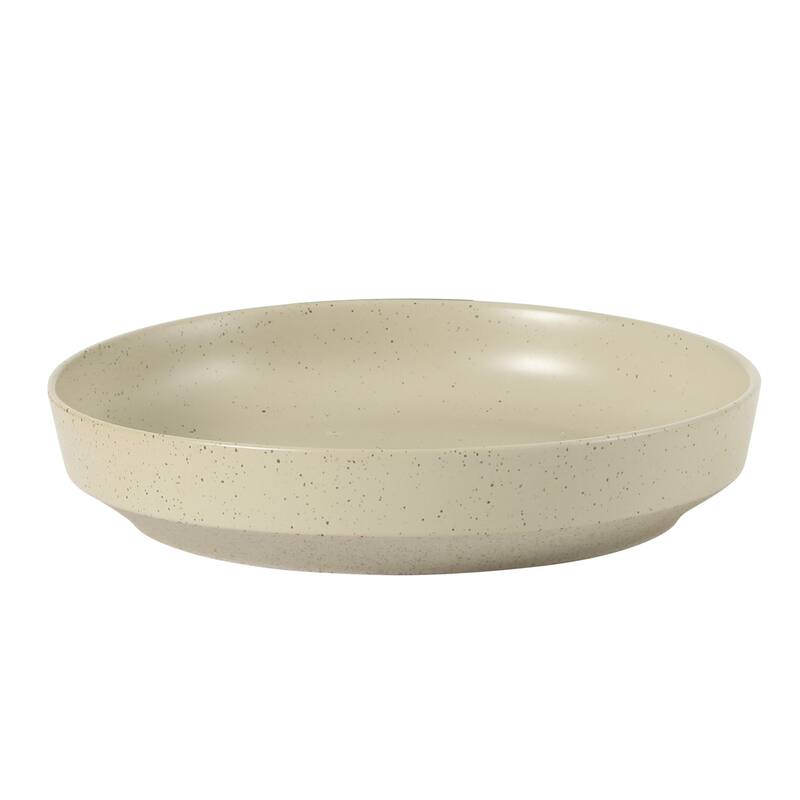 Gibson Elite Overbrook 16-Piece Pottery Clay Stoneware Stackable Dinnerware Set - Plates & Bowls, Reactive Glaze, Service for 4