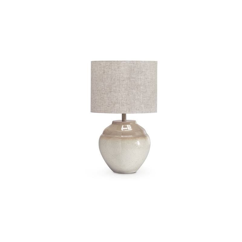 Signature Design by Ashley Waldish Beige/Cream Table Lamp - 11" W x 11" D x 19" H