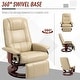 preview thumbnail 59 of 61, HomCom Faux Leather Adjustable Manual Swivel Base Recliner Chair with Comfortable and Relaxing Footrest