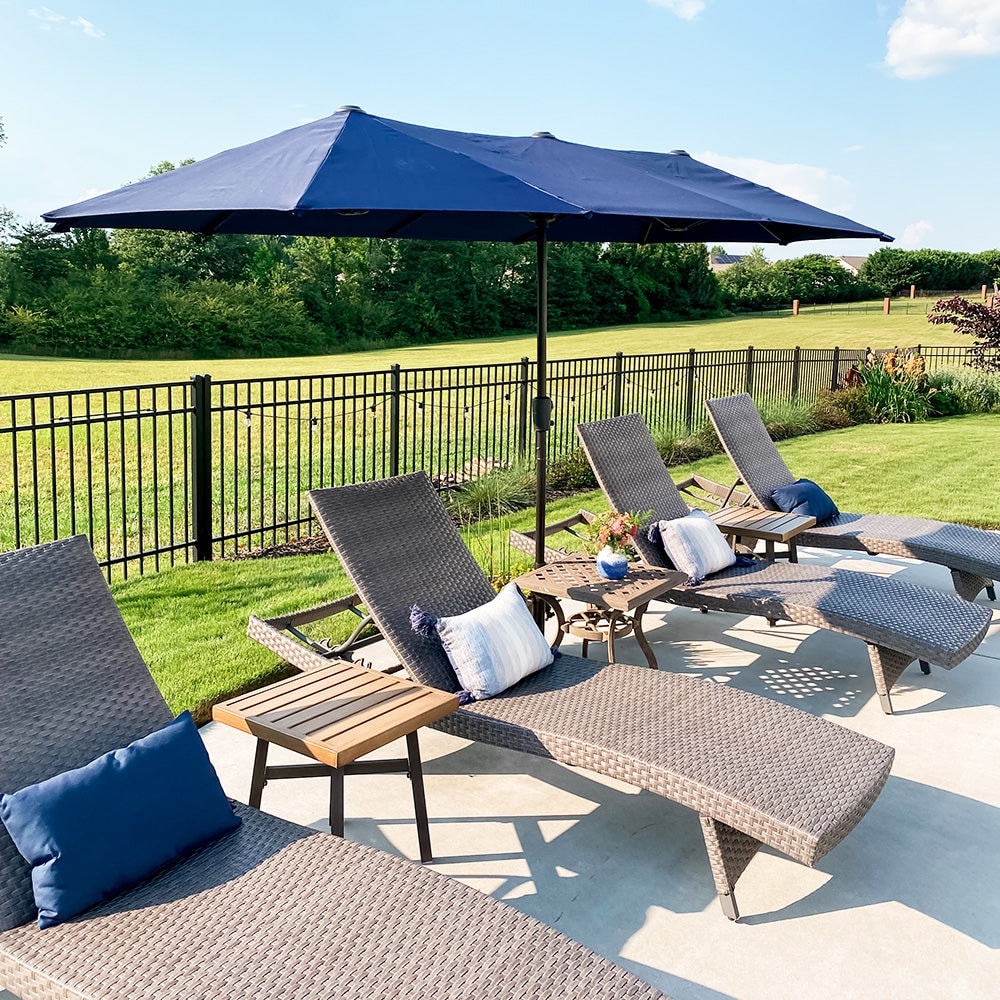 MAISON ARTS 13-Ft Twin Outdoor Market Crank with Double-Sided Design-image