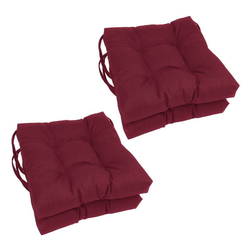 16-inch Square Indoor/Outdoor Chair Cushions (Set of 4) - 16 x 16 - Merlot