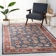 preview thumbnail 2 of 19, SAFAVIEH Heirloom Vlada Oriental Rug 4' x 6' - Navy/Rust - Rectangle