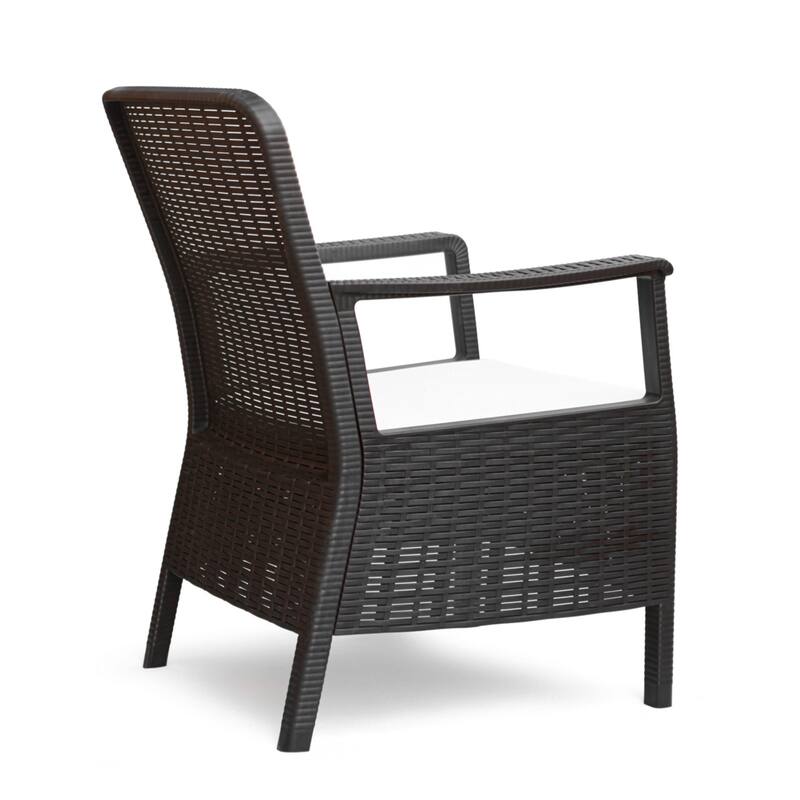 Orlando Set of 2 Armchairs w/cushion-Brown