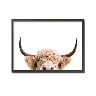 "Peeking Cow" Framed Print Wall Art by Kathrin Pienaar