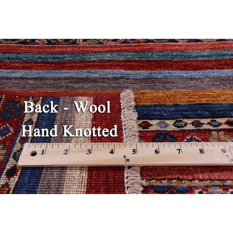 Golden Nile Khorjin Persian Gabbeh Hand Knotted Wool Rug - 2' 0" X 4' 9"