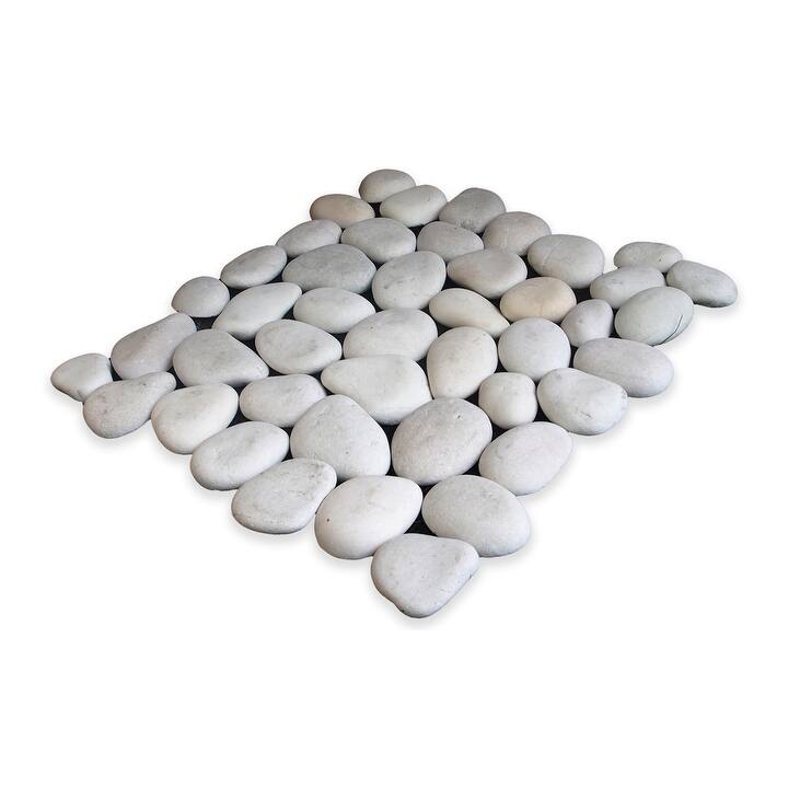 Classic Pebble 11 in. x 11 in. Mesh-Mounted Mosaic Wall and Floor Tile