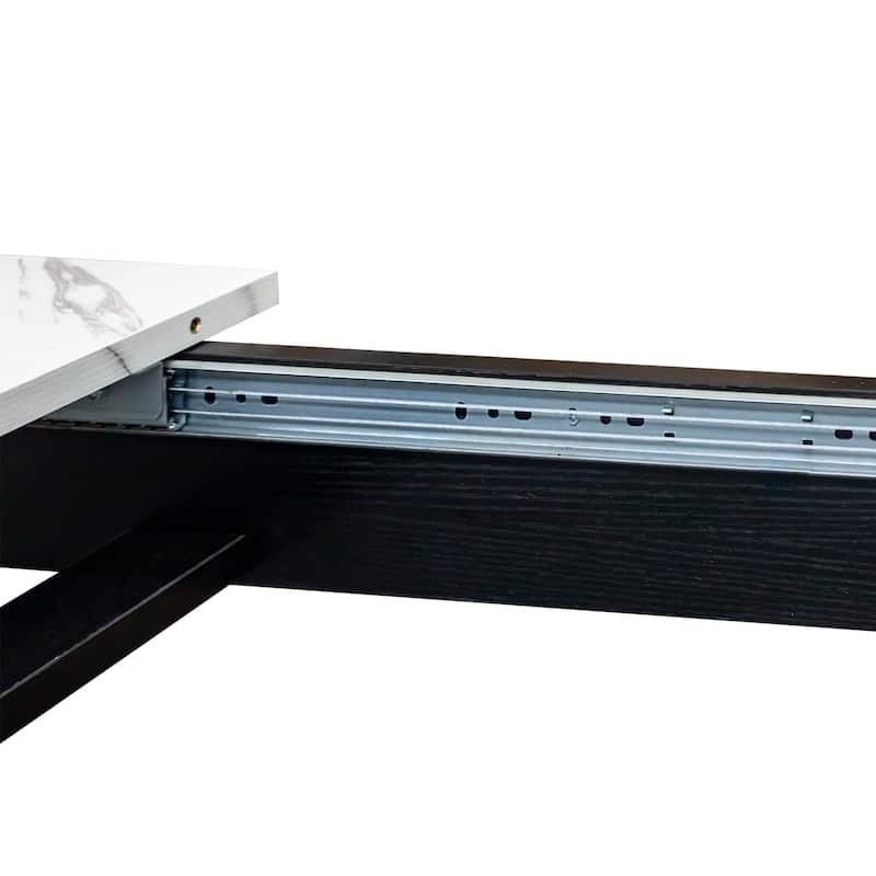 Dining Table, 106.3 in Large Extendable Kitchen Table