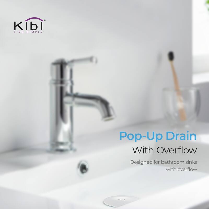 Pop Up Drain Stopper for Bathroom with Overflow