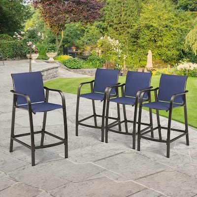 VredHom Outdoor Bar Stools Patio Bar Chairs (Set of 4) - 21.7" W x 25.6" D x 43.7" H