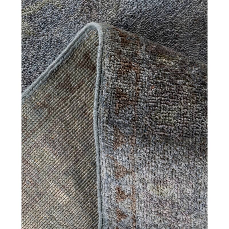 Overdyed One-of-a-Kind Hand-Knotted Area Rug - Gray - 9' 4" x 12' 2"