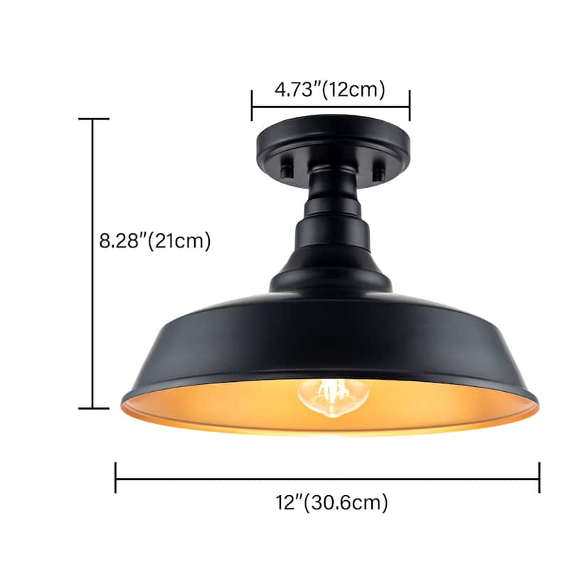 Transitional Semi Flush Mount (Set of 2) - 12"x12"x8.28"