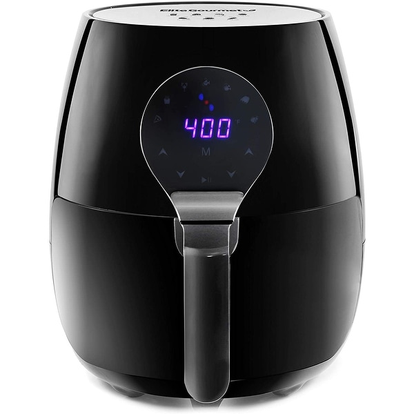 Elite Gourmet 5.3 Qt. Digital Air Fryer Black Overstock 32235619