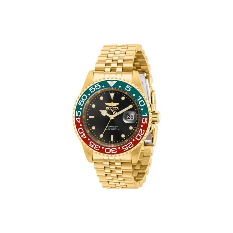 Invicta Men's 36041 Pro Diver Quartz 3 Hand Black Dial Watch