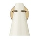 preview thumbnail 9 of 8, Golden Lighting Reeva 1-light Wall Sconce in Modern Brass and Glossy Ecru shade