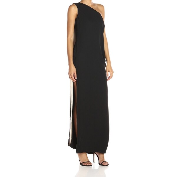 halston heritage black gown