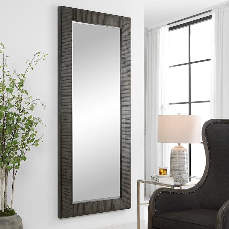 Uttermost Figaro Oversized Wooden Mirror - 33.5"x 81.5"