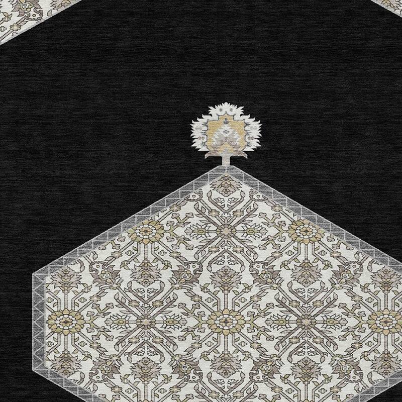 HomeRoots Oriental Traditional Rectangle Outdoor Rug