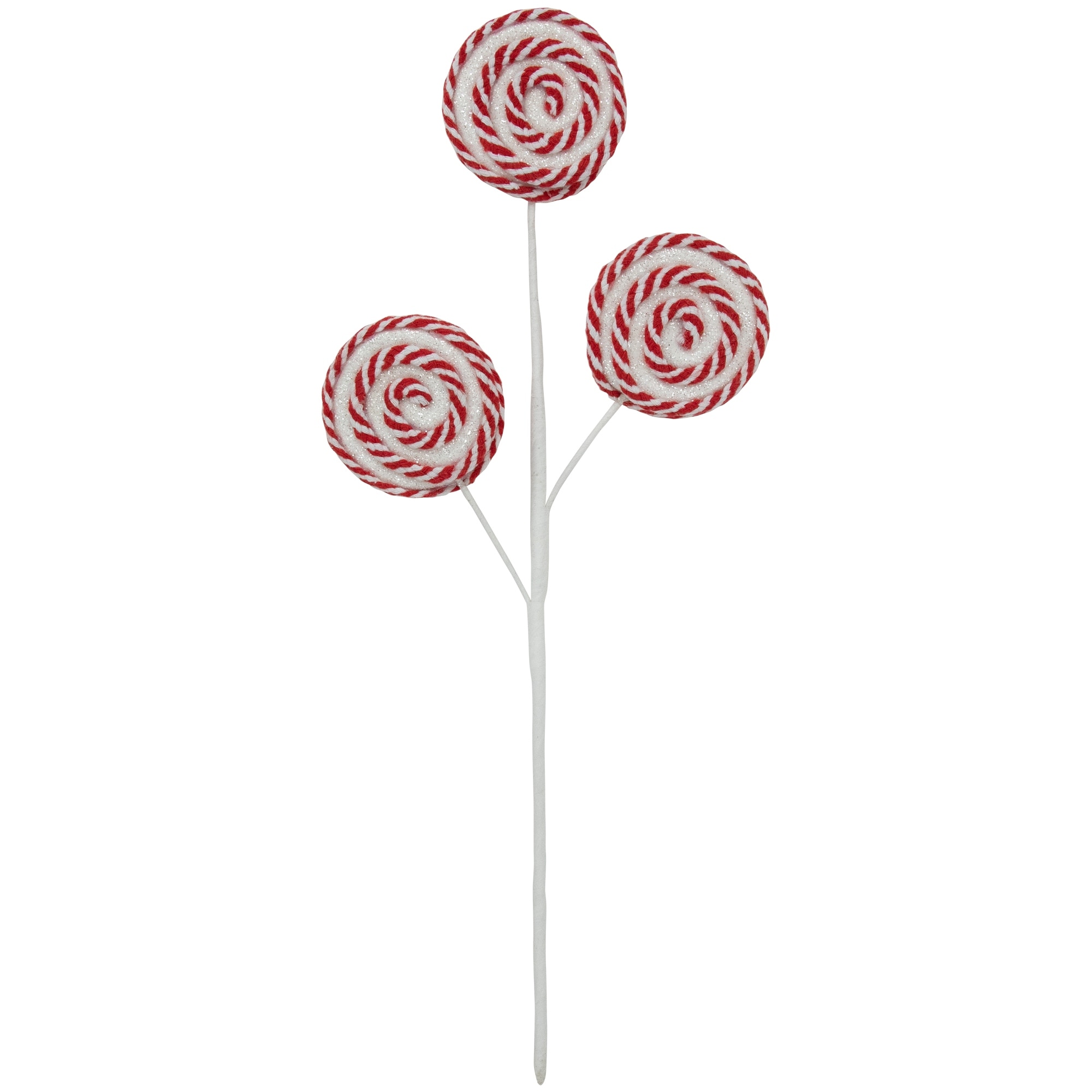 17" Triple Candy Cane Lollipops Christmas Pick - 17