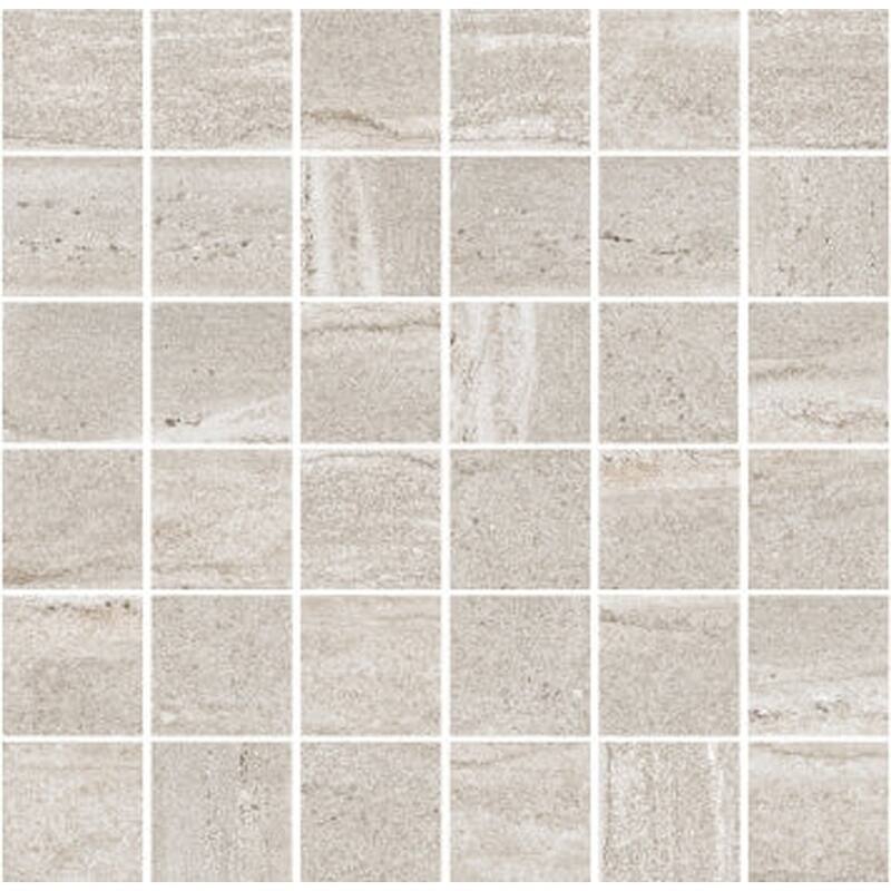 Arenza 12x12 Warm Beige Porcelain Mosaic Square Stone-look Wall and ...