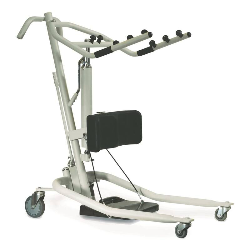 Invacare Sit-to-Stand Patient Lift, Hydraulic Stand Assist Lift Aid for Patient w/ 350lb Capacity - Off-White