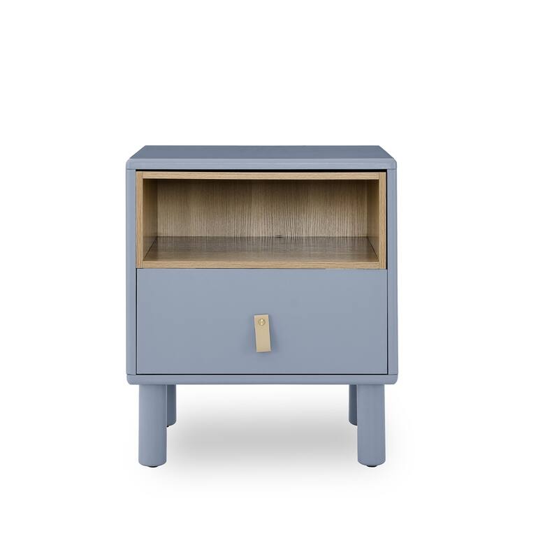 Modern Woode Bedside Table with Drawer and Legs